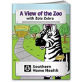 Action Pack Coloring Book W/ Crayons & Sleeve - A View of the Zoo